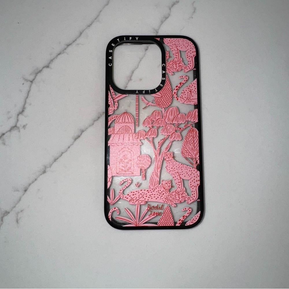 Casetify Pink Jungle Safari iPhone 15 Pro Case